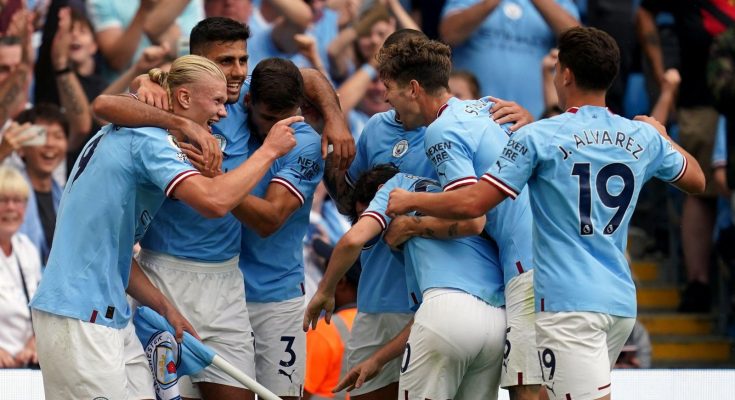 Erling-Haaland-celebrates-scoring-for-Manchester-City